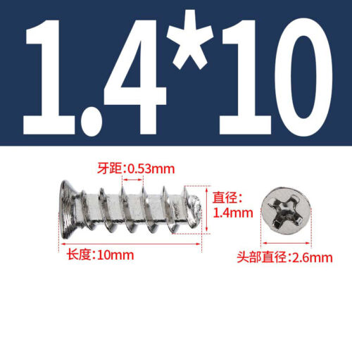 Self Tapping Screws Countersunk Flat Head Tappers M1.4 M1.7 M2 M2.3 M2.6 M3 - M4 - Picture 13 of 100