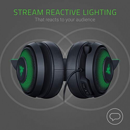 * Razer Kraken Kitty Gaming Headset Virtual 7.1 Surround-Sound USB RGB PC Black - Afbeelding 1 van 5