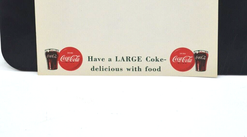 1950's Coca-Cola UNUSED MENU Insert Sheet 9" x 6" - RARE - Picture 2 of 2
