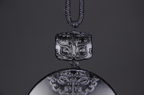 CERTIFIED 46g 100% NATURAL HOTAN BLACK JADE HAND CARVED Auspicious Beast PENDANT - Picture 4 of 21