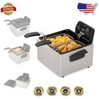 1800W Immersion Element Deep Fryer with Dual Baskets and Easy Clean Design