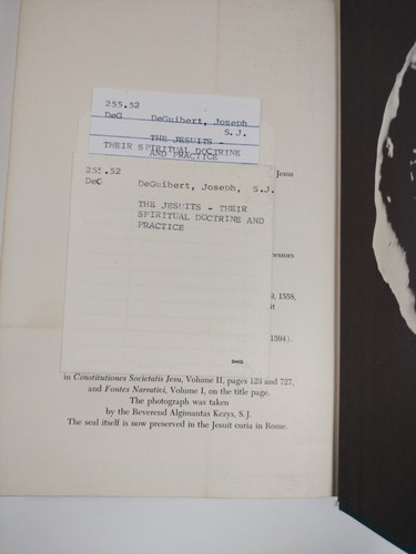 The Jesuits: Their Spiritual Doctrine and Practice by Joseph de Guibert HCDJ '64 - Picture 14 of 14