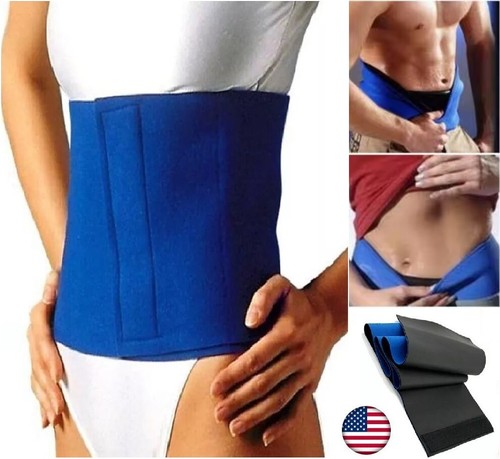 2x Waist Trimmer Sweat Waist Trainer for Adults Waist Sweat Belt Band Belly Wrap - Picture 3 of 14