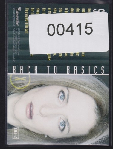 2008 Inkworks The X-Files I Want To Believe Back to Basics Foil Card BB-2 Scully - Picture 3 of 3