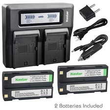 D-Li1 Battery & Dual LCD Charger for Trimble 29518 46607 52030 54344 38403 5700
