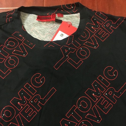 NUEVA CAMISETA HUGO BOSS ATOMIC LOVER NEGRA MANGA LARGA OVERSIZE HOMBRE TALLA PEQUEÑA - Imagen 2 de 3