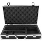 Hard Shell Microphone Carrying Case Sponge Compartment Instrument Box  Outdoor