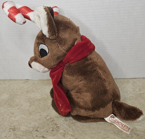 Dan Dee Rudolph Renna Peluche Animato Naso Rosso Corna Canna Sciarpa 8" - Foto 5 di 11