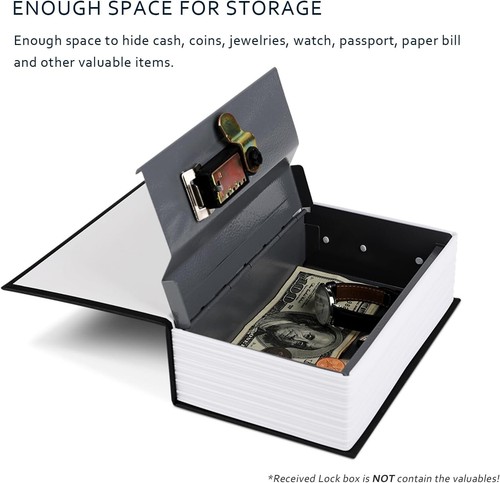 Portable Diversion Book Safe with Secret Compartment, hidden security box, money - Picture 6 of 7