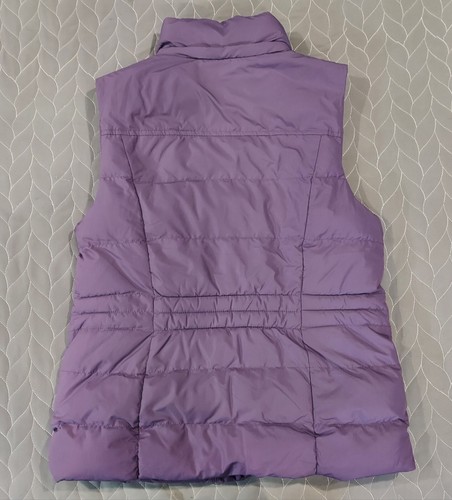 Green Tea Sherpa Lined Faux Fur Quilt Puffer Vest Womens SMALL Purple Excellent - Picture 4 of 15