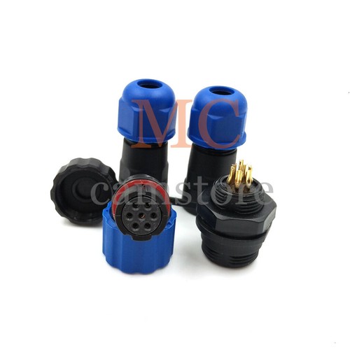 SD13 7Pin IP67 Waterproof Aviation Docking Connector,Panel Mount Connector Plug - Picture 4 of 7