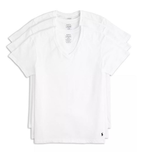 3er PACK RALPH LAUREN POLO GR XL L S M WEISS V-AUSSCHNITT BAUMWOLLE T SHIRT UNTERHEMD - Bild 2 von 53