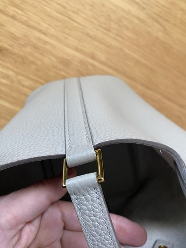 Hermes Picotin PM Etoupe/CK18 Taurillon Clemence 18 Tote Bag-Excellent&Auth - Picture 4 of 10