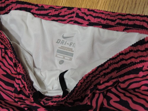 Nike Dri-Fit Shorts Girls SZ XL Pink/Blk Drawstring Running Lined Polyester - Picture 3 of 4