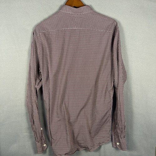 Ermenegildo Zegna Men’s Button Down Shirt Men’s XL Plum Diamond Micro Print - Picture 8 of 12