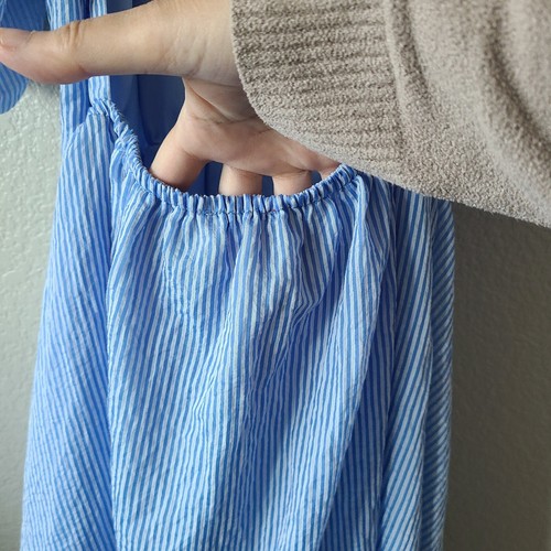 Abito THML Puff a righe marittimo taglia large New England HOCO tasche costiere - Foto 9 di 12