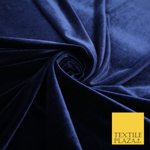 19 COLOURS - LUXURY Plush Plain Stretch Velvet Velour Fabric Material Craft 58" - Picture 39 of 61