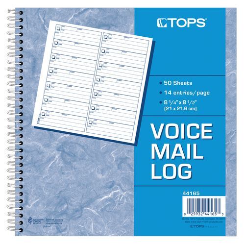 TOPS Voice Mail Message Book | eBay