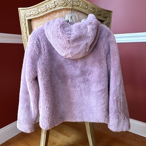 Under Armour Faux Fur Hooded Coat/Jacket, Size YLG - Picture 2 of 5