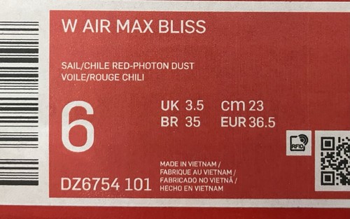 Nike W Air Max Bliss Schuhe Sneaker Damen Gr. 36,5 UK 3,5 US 6 NEU OVP - Bild 5 von 5