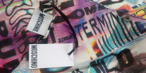 Made in Italy Moschino Sommer Schal Dünn Leicht Damen Herren Modal Kaschmir - Bild 4 von 6