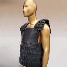 100 Genuine black Real leather Armour LARP SCA costume Armor medieval Costume