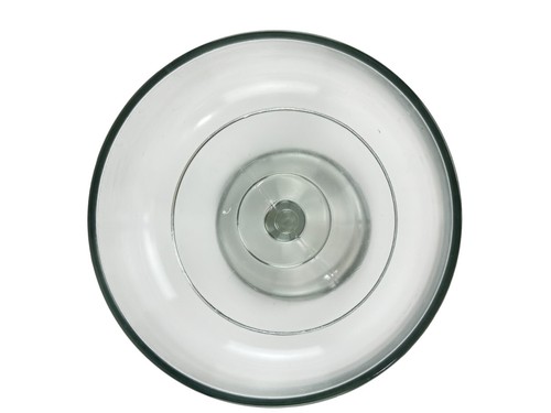 Vintage, Footed Candy Dish, Gray Translucent Glass, Round 6" Tall, Small Compote - Picture 9 of 11