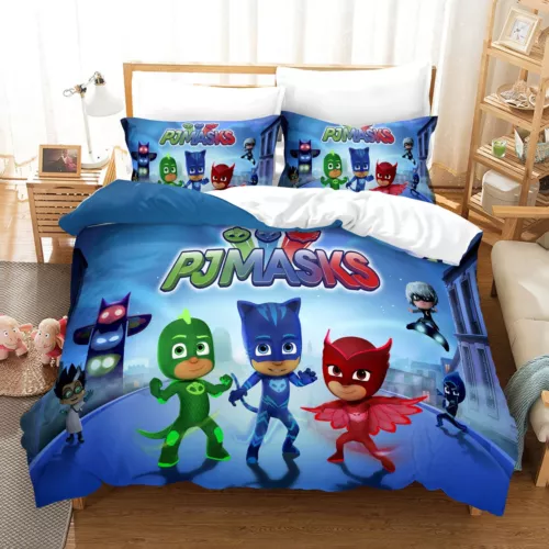 Set lenzuola copripiumino/piumino/doona 3D bambini PJ Masks + federe - singolo - Foto 5 di 23
