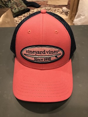 Navy and Pink Vineyard Vines Patriotic Trucker Hat