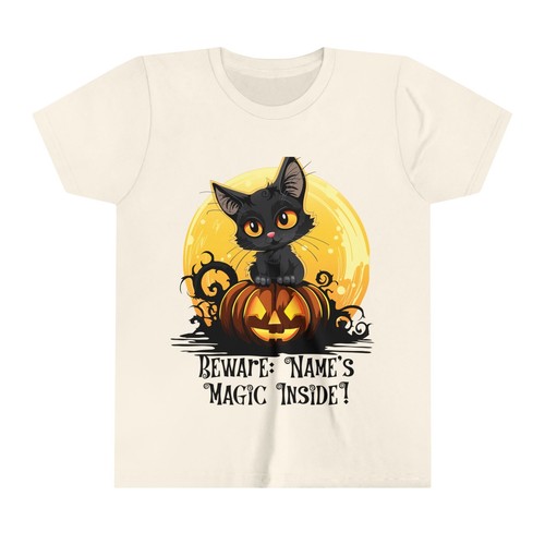 Halloween Beware Magic Inside Custom T-Shirt Funny Youth Short Sleeve Sportstyle - Picture 10 of 27