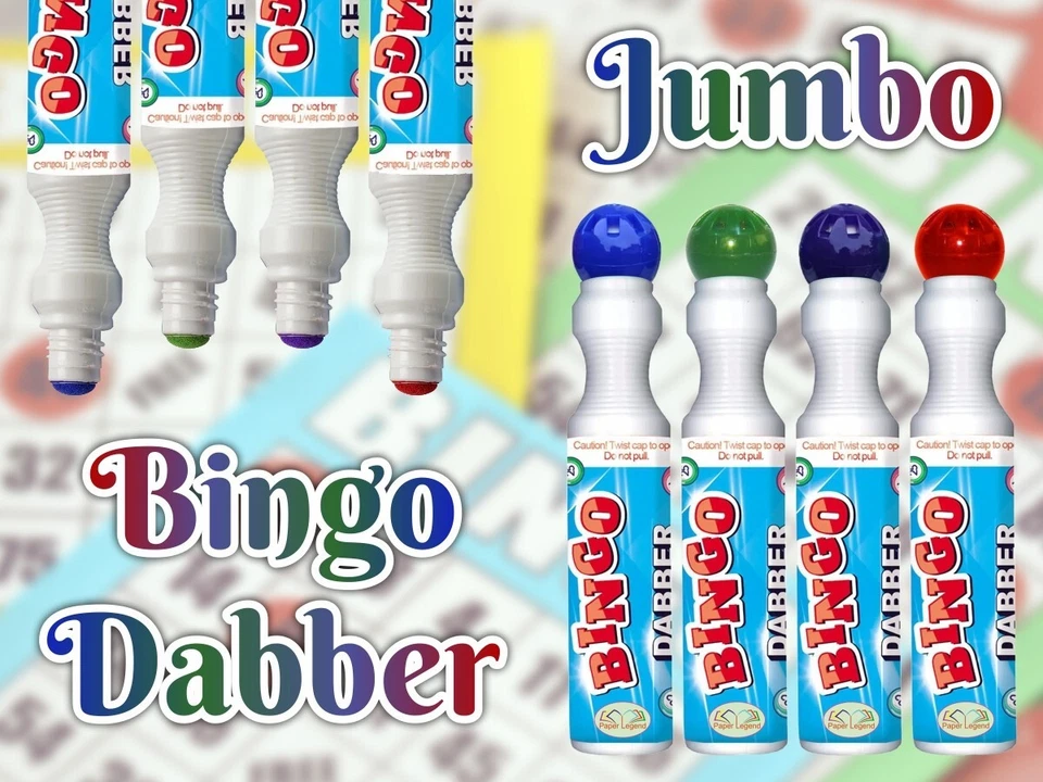 48 x Jumbo Bingo Dabbers Non-Drip Markers Pens Family Game Red Blue Green Purple - Image 3 of 4