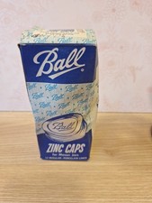 Set Of Vintage Ball Zinc Caps For Canning 8 New In Box 1975