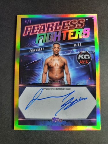 Jamahal Hill 2025 Topps UFC Knockout Fearless Fighters Gold Auto /8 - Picture 1 of 2