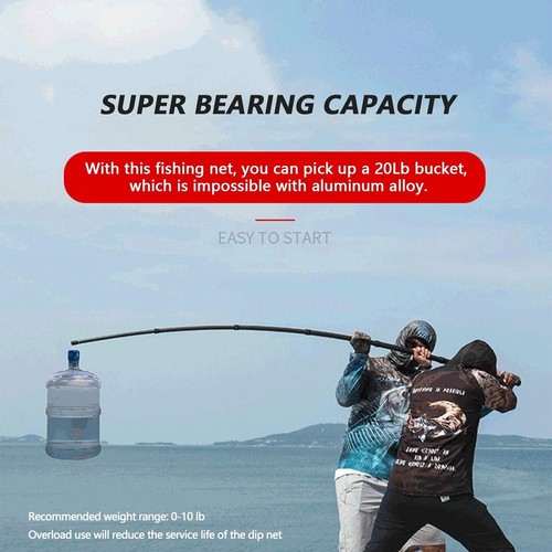 Compact 11.15ft Fishing Net - Telescoping Carbon Fiber Handle for Easy Access - Picture 6 of 9