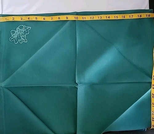 Dinner Napkins Cloth Teal Green Decorative Acorns Embroidered Design Lot of 10 - Picture 10 of 13