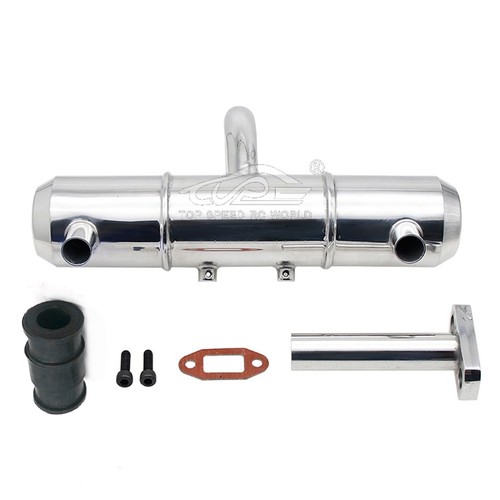 Tubo de escape tuning gemelo de aluminio para 1/5 HPI RV KM Baja 5B SS 5t - Imagen 4 de 6
