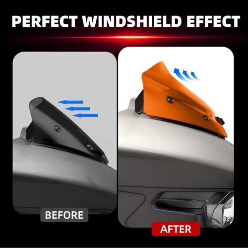 Deflector de aire parabrisas de 9" ondulado para Harley CVO Road Glide ST FLTRXSTSE - Imagen 4 de 7