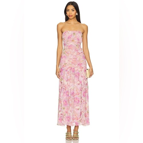 ASTR the Label Estefany Dress in Pink Floral NWT Size M