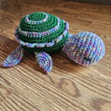 11  Crochet Sea Turtle Pastel Rainbow Green Purple Handmade
