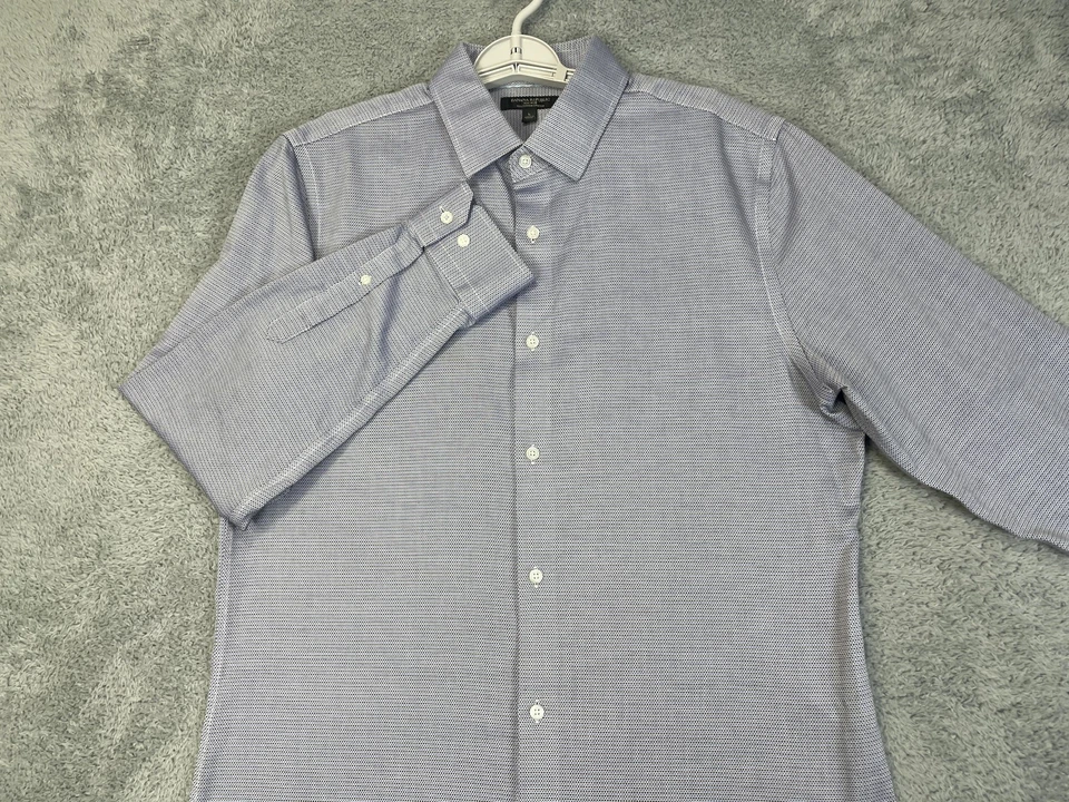 Camisa Banana Republic Para Hombres Grande Grant Calce Ajustado No Planchado Elastizada Manga Larga Foto 3 de 4