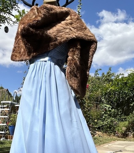 Vintage / Antique 1920s Rabbit Fur Stole/Shawl With Satin Lining VGC - Picture 2 of 12