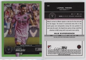2023 Topps Chrome MLS Neon Green Refractor /99 Lionel Messi #58