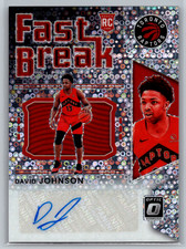 David Johnson 2021-22 Panini Donruss Optic Fast Break Signatures Rookie Auto
