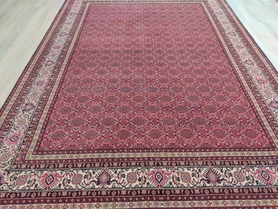 Tapis vintage noué à la main 100 % laine oriental bidjar allover 8 x 11... - Photo 1/4
