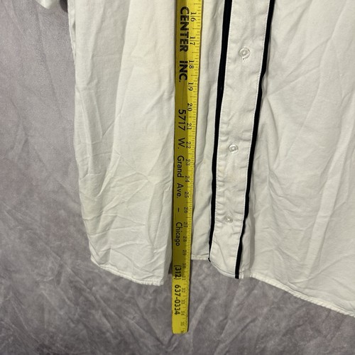 Hollister “Wear It With Pride” LGBTQ Proud Jersey Button Up XL Slim White Colors - Picture 8 of 12