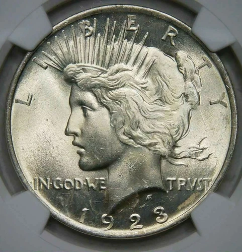 1923__MS 66__Peace Dollar__NGC, Unc Silver Coin