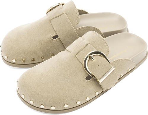 FUNKYMONKEY Women‘s Suede Rivet Mules Slip On Comfort Potato Shoes Suitable... - Picture 3 of 30