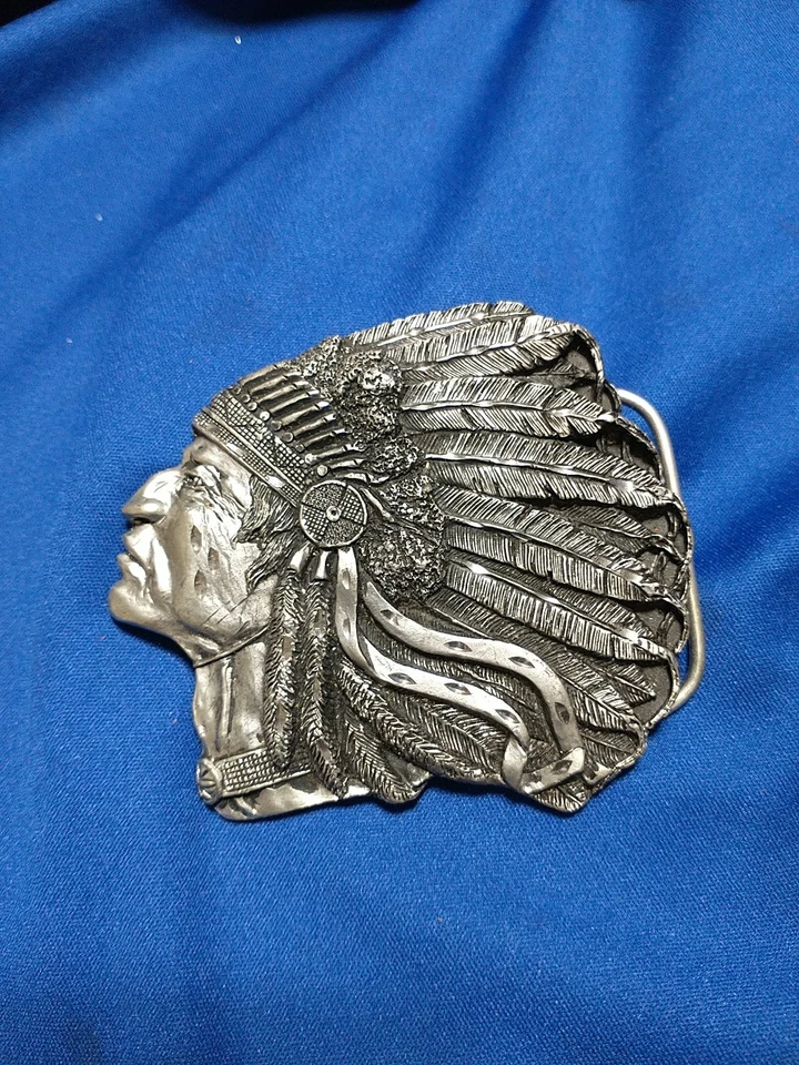 Bergamota 1993 Siskiyou corte diamante jefe indio nativo vaquero hebilla #154 Foto 2 de 4