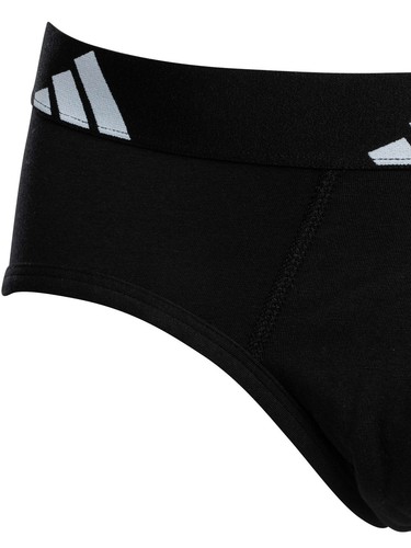 Adidas Men's 3 Pack Active Flex Cotton Briefs, Black - Picture 5 of 6