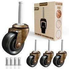 Antique Brass Casters with Rubber Wheels 1-5/8" Stem Caster antique brass 